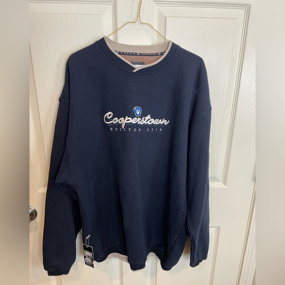 New Ahead Milwaukee Brewers Paul Molitor Cooperstown Men's Navy Sweatshirt - Picture 3 of 16